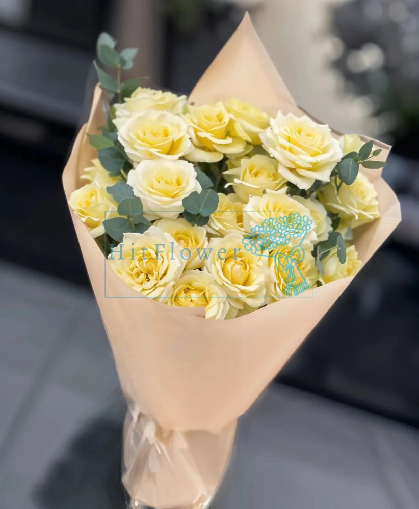 Букет роз Ласковый свет